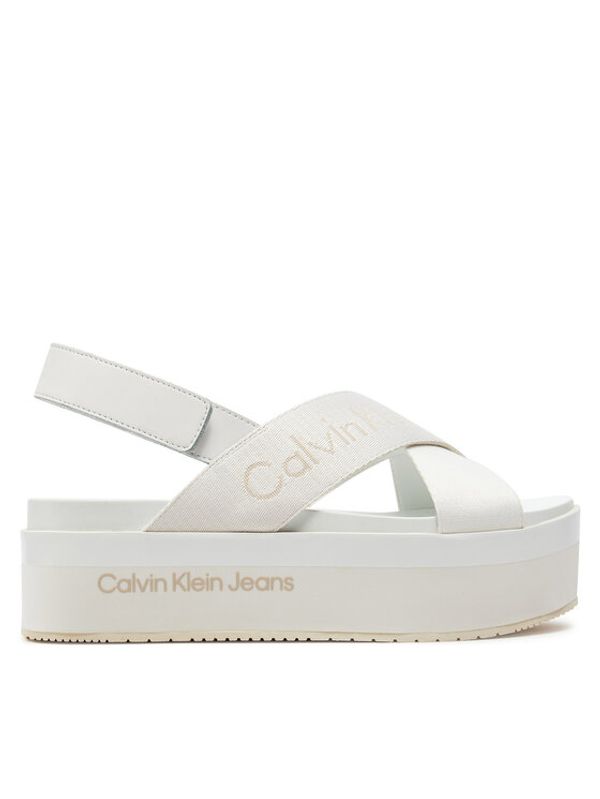 Calvin Klein Jeans Calvin Klein Jeans Sandali Flatform Sandal Sling In Mr YW0YW01362 Bela