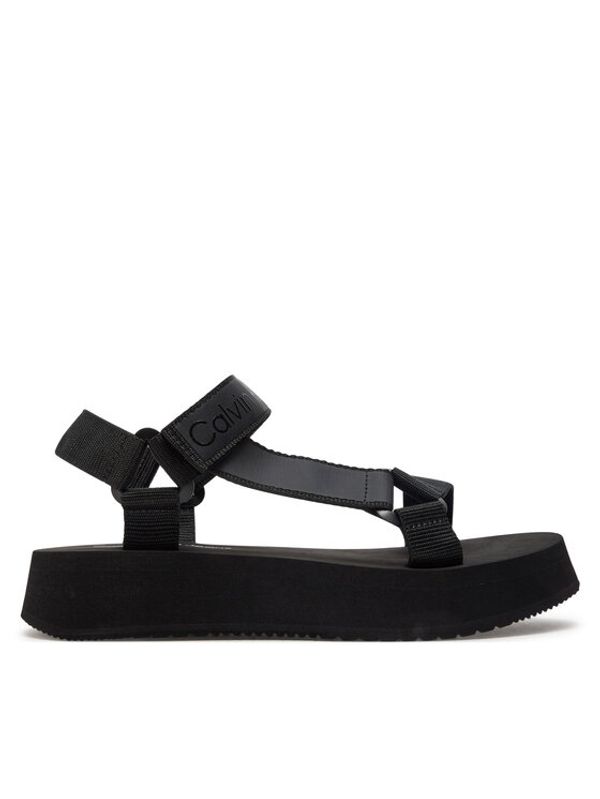 Calvin Klein Jeans Calvin Klein Jeans Sandali Sandal Velcro Webbing Dc YW0YW01353 Črna