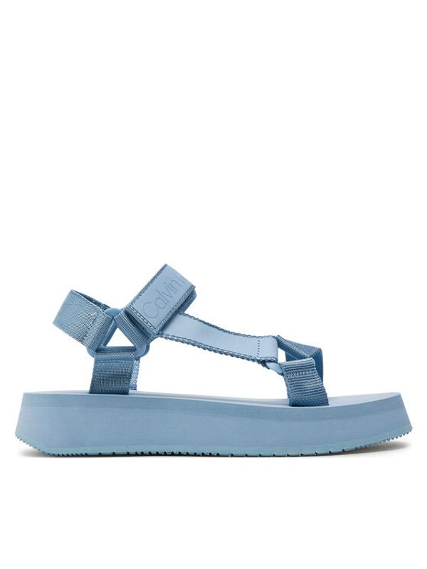 Calvin Klein Jeans Calvin Klein Jeans Sandali Sandal Velcro Webbing Dc YW0YW01353 Modra