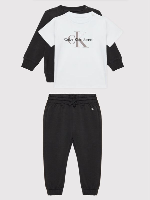 Calvin Klein Jeans Calvin Klein Jeans Set majica, jopica in hlače Monogram Starter IN0IN00011 Črna Regular Fit