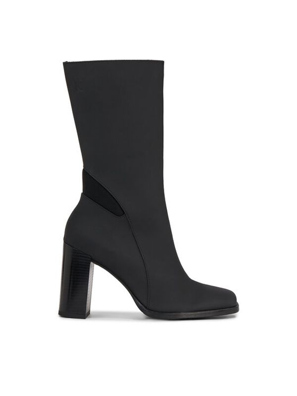 Calvin Klein Jeans Calvin Klein Jeans Škornji Heel Zip Boot Lth Wn YW0YW01113 Črna