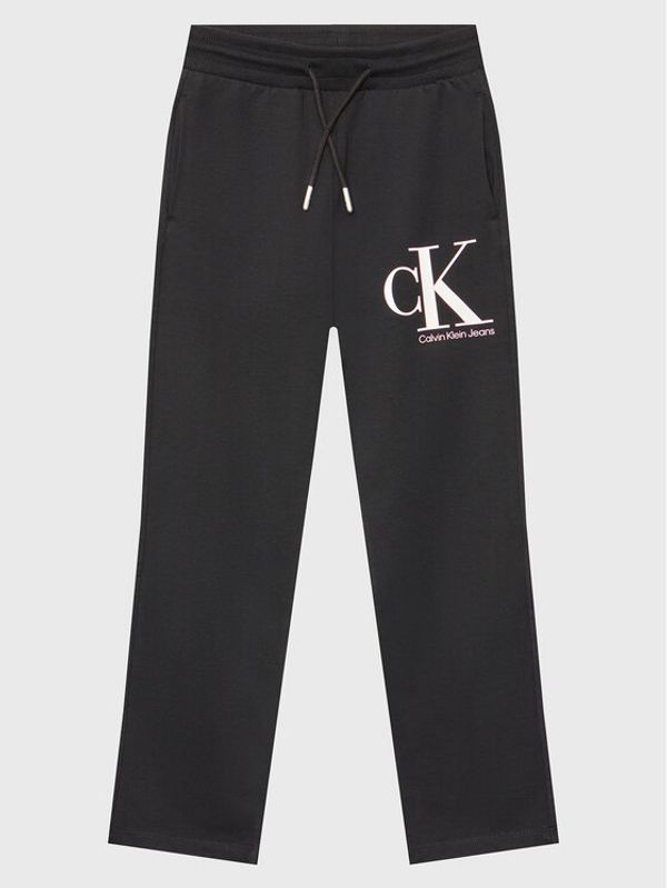 Calvin Klein Jeans Calvin Klein Jeans Spodnji del trenirke Monogram IG0IG01985 Črna Regular Fit