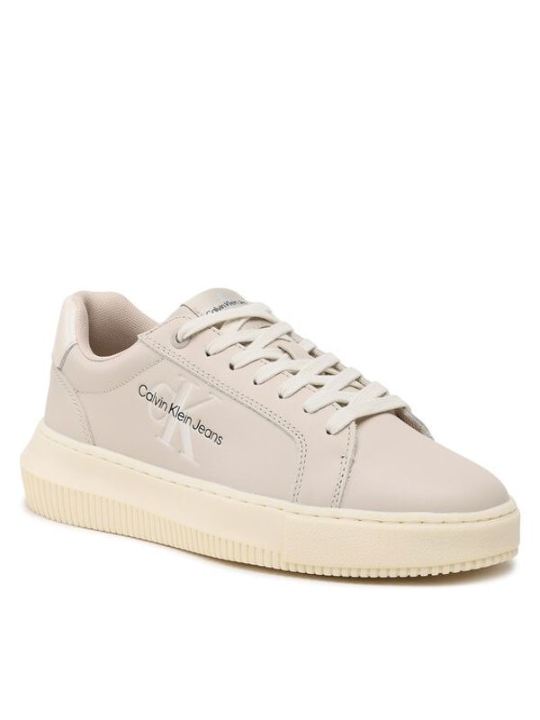 Calvin Klein Jeans Calvin Klein Jeans Superge Chunky Cupsole Laceup Lth Pearl YW0YW01096 Bež