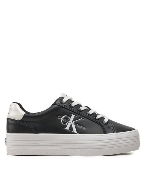 Calvin Klein Jeans Calvin Klein Jeans Superge Vulc Flatform Laceup Lth YW0YW01474 Črna