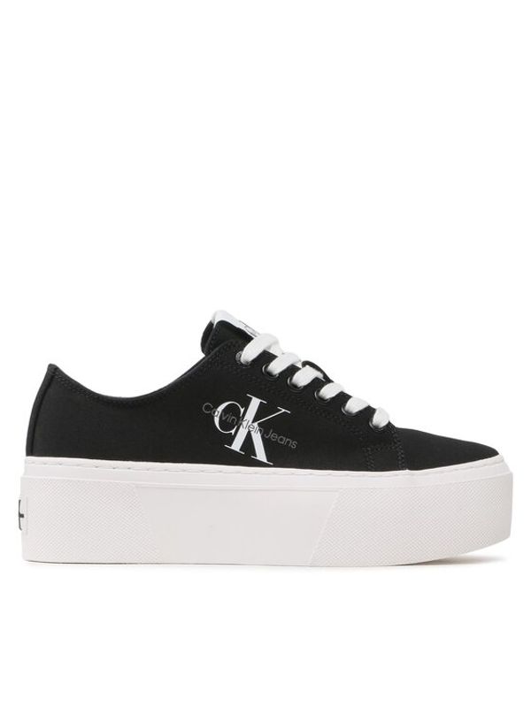 Calvin Klein Jeans Calvin Klein Jeans Tenis superge Flatform+ Cupsole Low Txt YW0YW01033 Črna