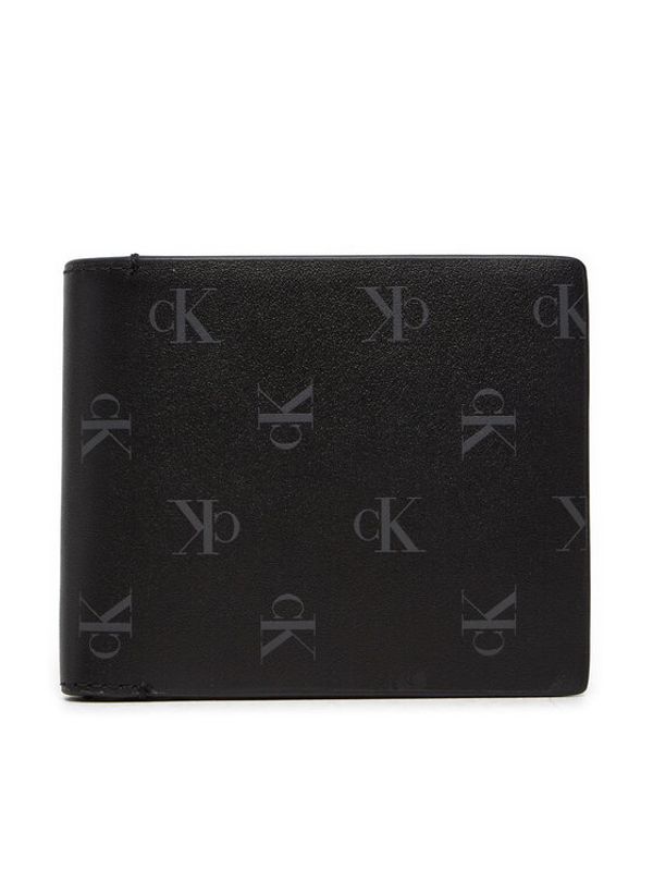 Calvin Klein Jeans Calvin Klein Jeans Velika moška denarnica Aop Bifold W/Coin K50K512586 Črna