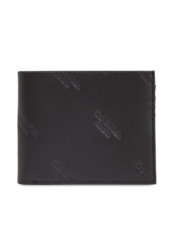 Calvin Klein Jeans Calvin Klein Jeans Velika moška denarnica Logo Print Bifold Id K50K511814 Črna