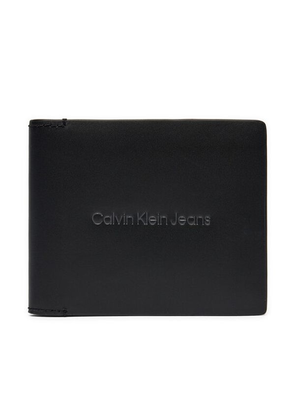 Calvin Klein Jeans Calvin Klein Jeans Velika moška denarnica Logo Print Bifold Id K50K512063 Črna