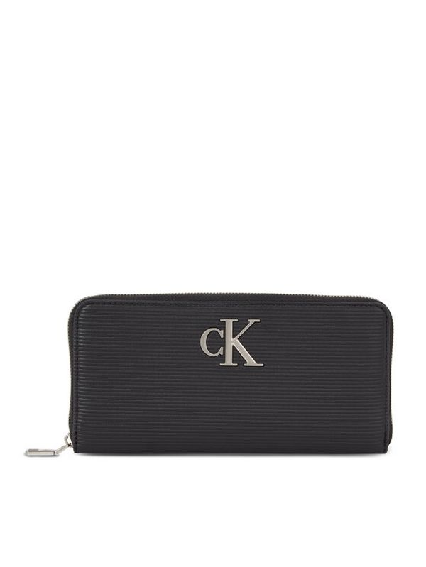 Calvin Klein Jeans Calvin Klein Jeans Ženska denarnica Minimal Monogram Zip Around T K60K611269 Črna