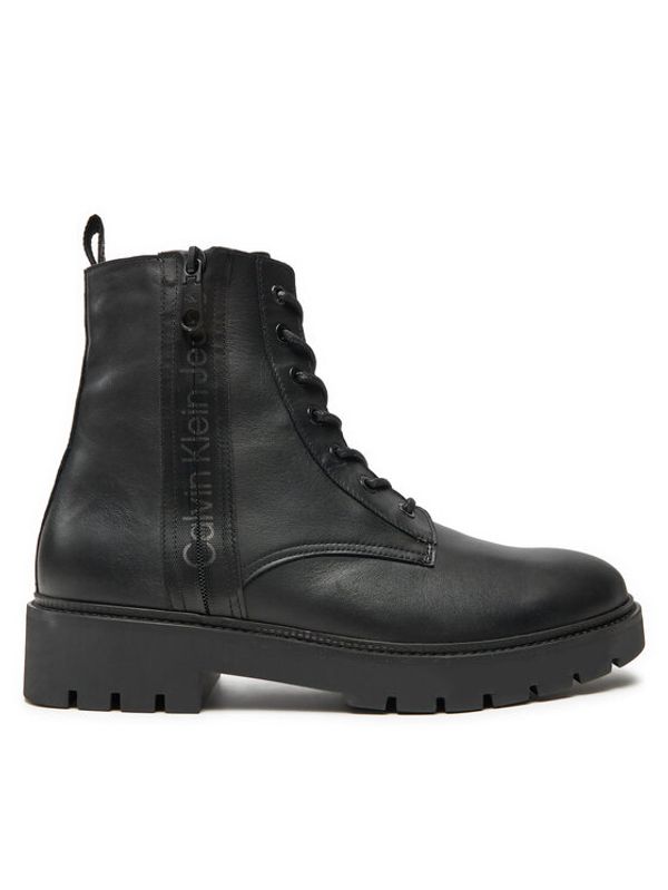 Calvin Klein Jeans Calvin Klein Jeans Zimski škornji Combat Mid Laceup Boot W Zip YM0YM00262 Črna