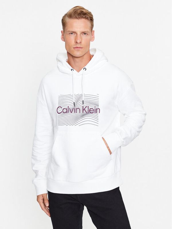 Calvin Klein Calvin Klein Jopa Wave Lines Hero K10K112774 Bela Regular Fit