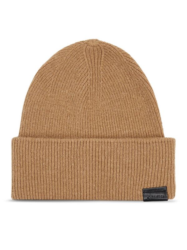 Calvin Klein Calvin Klein Kapa Leather Patch Docker Beanie K50K510978 Zelena