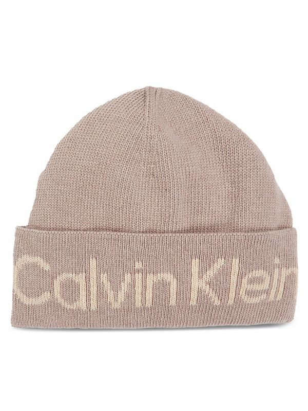 Calvin Klein Calvin Klein Kapa Logo Reverso Tonal Beanie K60K611151 Bež