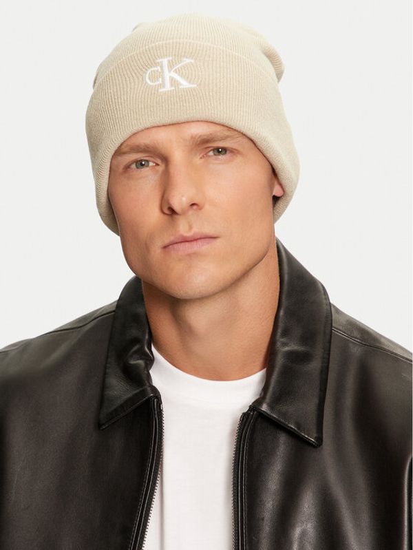 Calvin Klein Calvin Klein Kapa Monogram Embro Beanie K50K512145 Bež