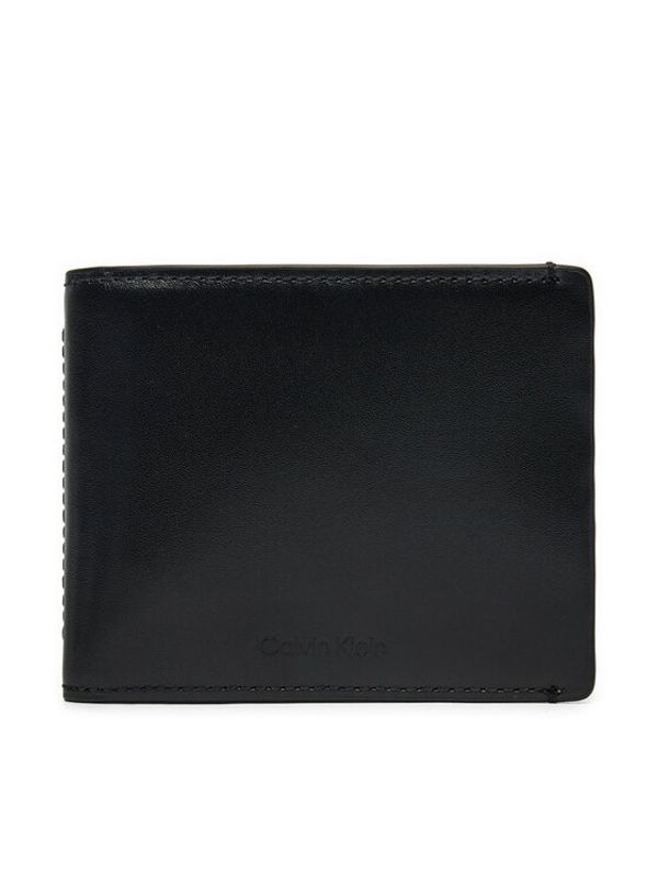 Calvin Klein Calvin Klein Majhna moška denarnica Ck Glow Bifold 5Cc W/Coin K50K512489 Črna