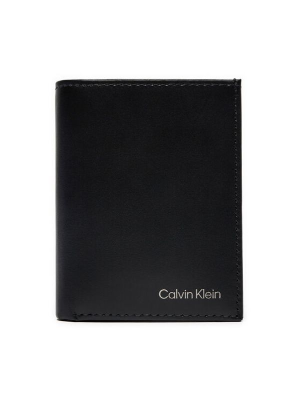 Calvin Klein Calvin Klein Majhna moška denarnica Ck Smooth Bifold 6Cc W/Coin K50K512072 Črna