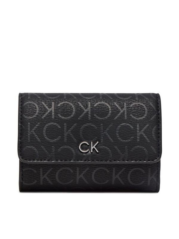 Calvin Klein Calvin Klein Majhna ženska denarnica Ck Daily Small Trifold Epi Mn K60K612637 Črna