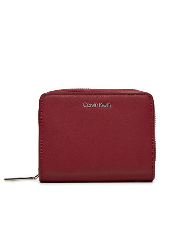 Calvin Klein Calvin Klein Majhna ženska denarnica Ck Must Medium Zip Around Wallet K60K611937 Rdeča