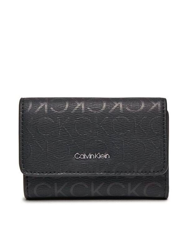 Calvin Klein Calvin Klein Majhna ženska denarnica Ck Must Small Trifold_Epi Mono K60K611931 Črna