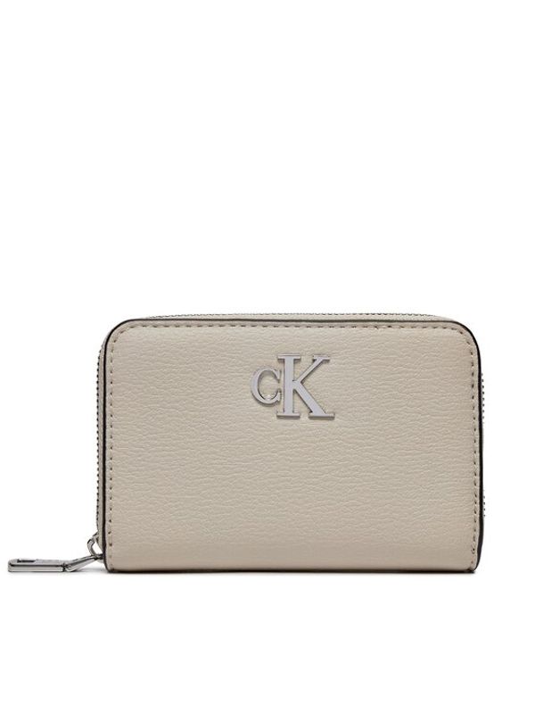 Calvin Klein Calvin Klein Majhna ženska denarnica Minimal Monogram Med Za K60K611500 Bež