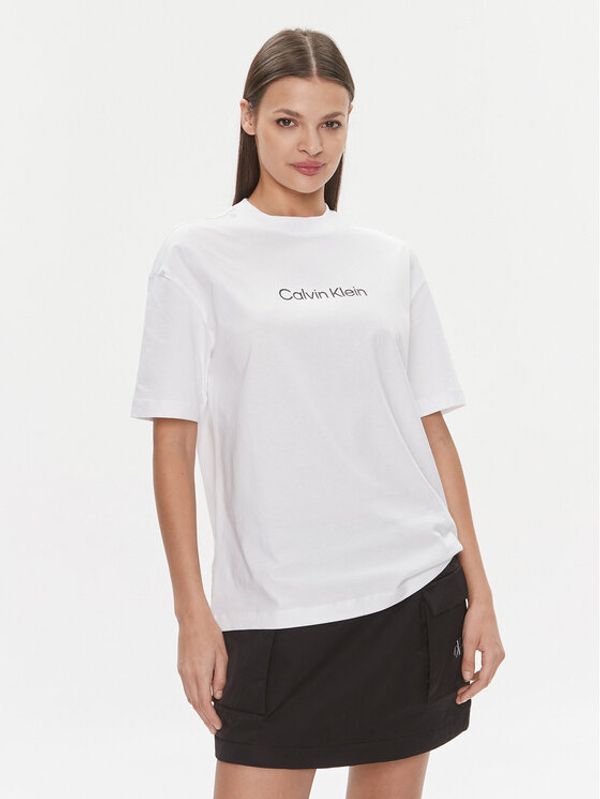 Calvin Klein Calvin Klein Majica Hero Logo Oversized T Shirt K20K206778 Bela Regular Fit