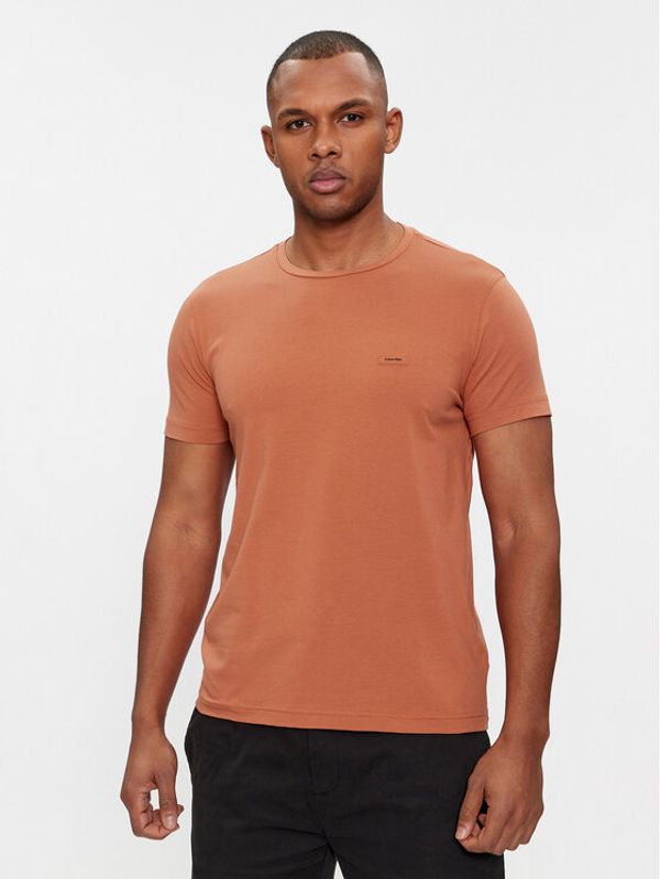 Calvin Klein Calvin Klein Majica K10K112724 Oranžna Slim Fit