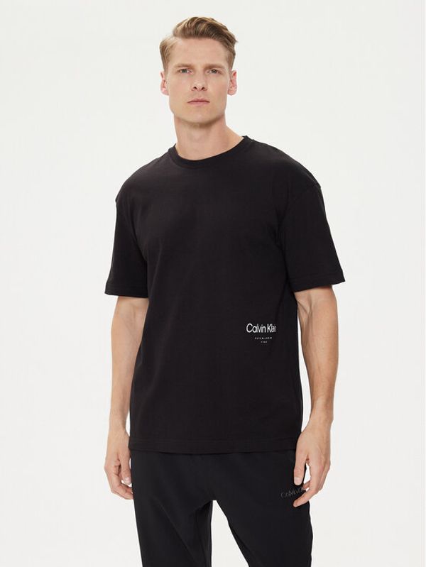 Calvin Klein Calvin Klein Majica Off Placement K10K113102 Črna Regular Fit