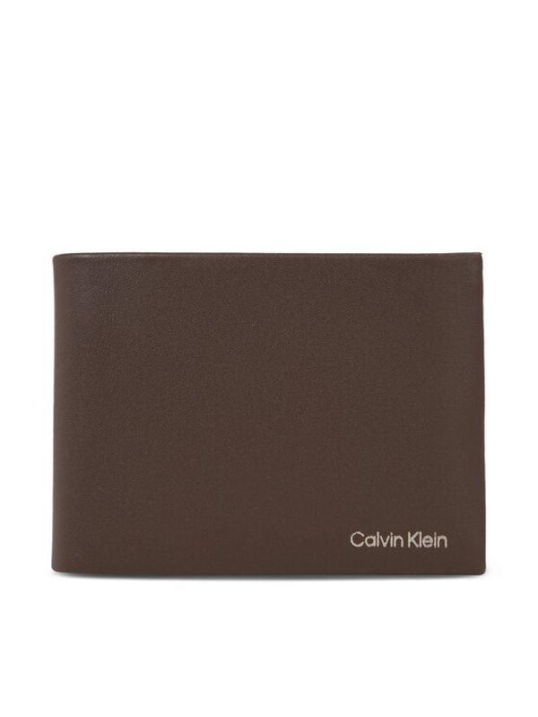 Calvin Klein Calvin Klein Moška denarnica Ck Concise Trifold 10Cc W/Coin L K50K510600 Rjava