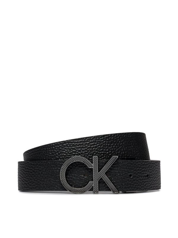 Calvin Klein Calvin Klein Moški pas Adj/Rev Ck Pique Metal 35Mm K50K511337 Črna