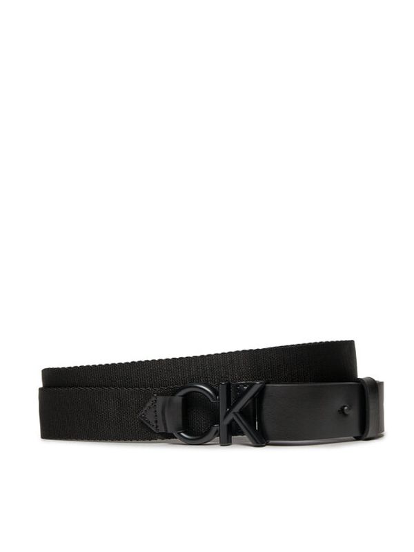 Calvin Klein Calvin Klein Moški pas Ck Metal Minimal Webbing 30Mm K50K511566 Črna