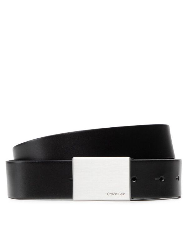 Calvin Klein Calvin Klein Moški pas Formal Plaque Belt 3.5cm K50K504309 Črna