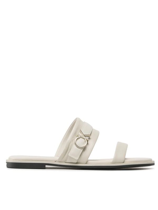 Calvin Klein Calvin Klein Natikači Almond Slide W/Hw HW0HW01482 Bela