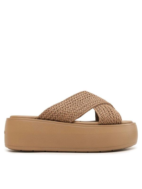 Calvin Klein Calvin Klein Natikači Bubble Slide-Woven HW0HW01468 Rjava