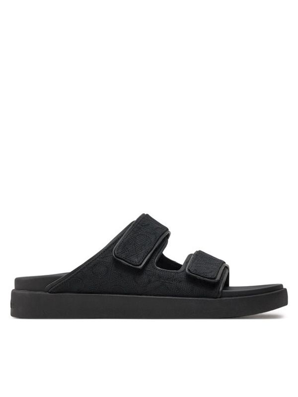 Calvin Klein Calvin Klein Natikači Flat Adj Slide Mono Jacq HW0HW01955 Črna