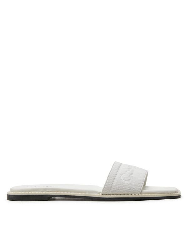 Calvin Klein Calvin Klein Natikači Flat Slide He HW0HW01989 Bela