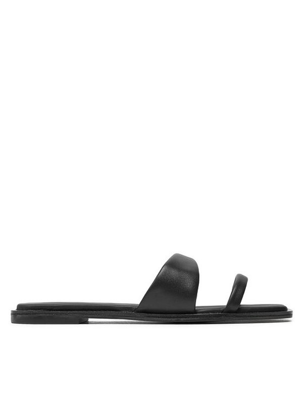 Calvin Klein Calvin Klein Natikači Flat Slide Lth HW0HW02071 Črna