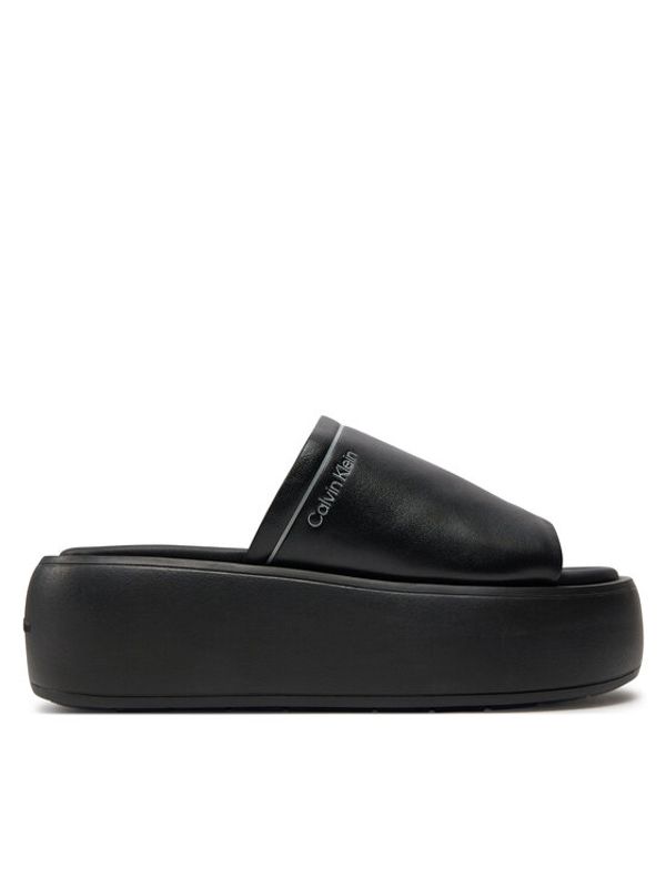 Calvin Klein Calvin Klein Natikači Flatform Slide Lth HW0HW01943 Črna