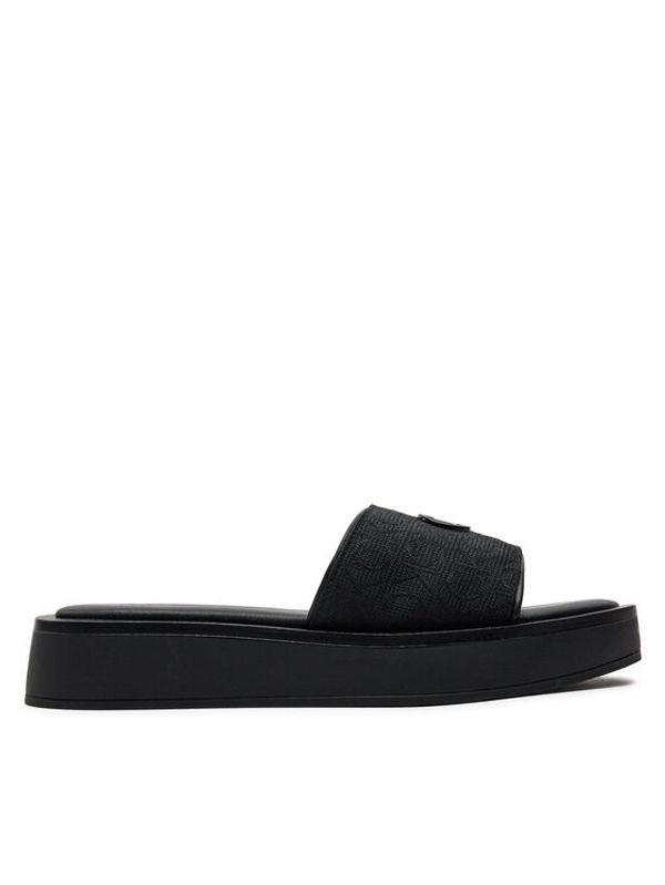 Calvin Klein Calvin Klein Natikači Flatform Slide Relock Mono Jacq HW0HW01488 Črna