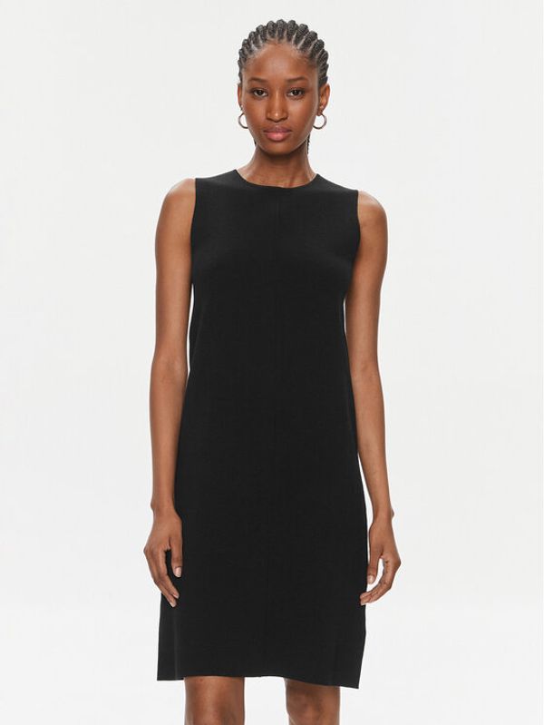 Calvin Klein Calvin Klein Pletena obleka Extra Fine Wool Shift Dress K20K206899 Črna Regular Fit