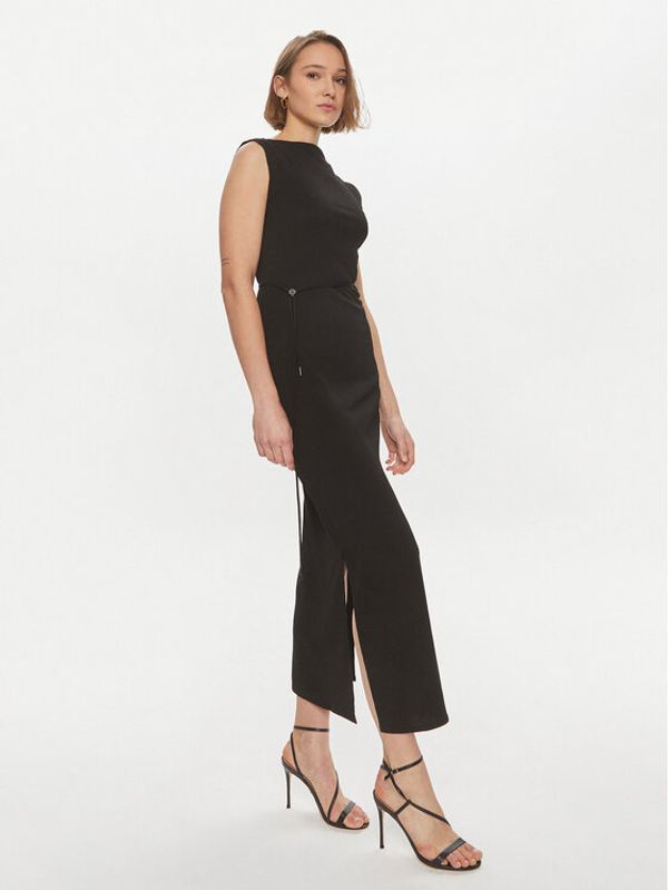 Calvin Klein Calvin Klein Poletna obleka Crinkled K20K206545 Črna Regular Fit