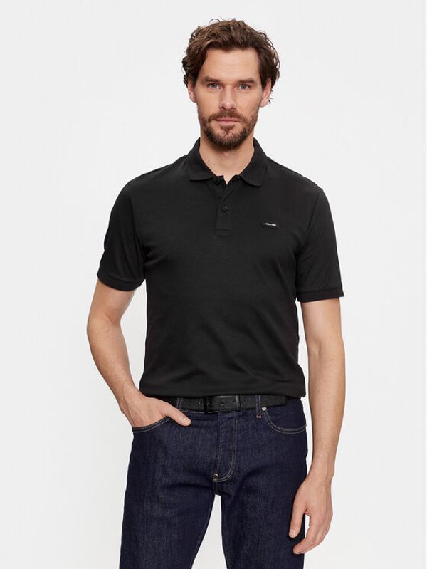 Calvin Klein Calvin Klein Polo majica Smooth Cotton Slim Polo K10K111657 Črna Regular Fit