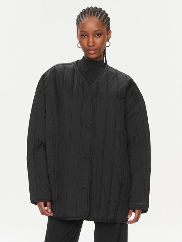Calvin Klein Calvin Klein Prehodna jakna Vertical K20K206766 Črna Oversize