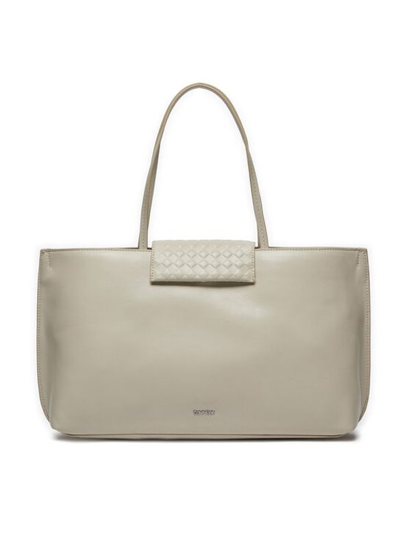 Calvin Klein Calvin Klein Ročna torba Calvin Mini Quilt Medium Tote K60K611885 Écru