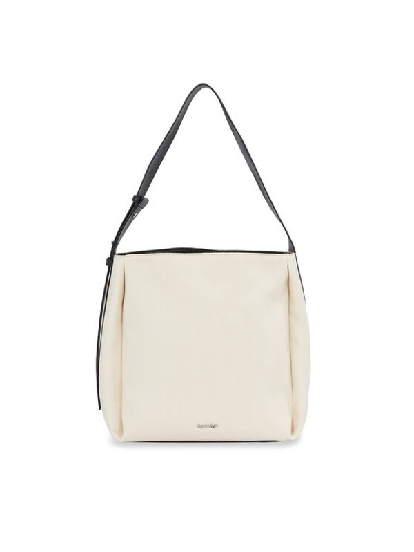 Calvin Klein Calvin Klein Ročna torba Gracie Bucket Bag_Canvas K60K611665 Écru