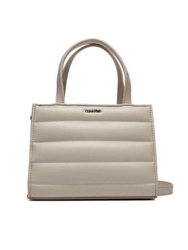 Calvin Klein Calvin Klein Ročna torba Line Quilt Mini Tote K60K612116 Siva