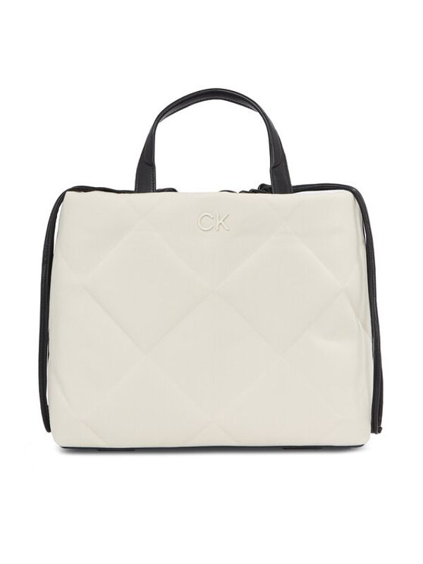 Calvin Klein Calvin Klein Ročna torba Quilt Shopper_Canvas K60K611756 K60K611756 Écru