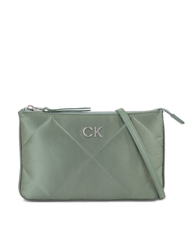 Calvin Klein Calvin Klein Ročna torba Re-Lock Quilt Crossbody - Satin K60K611299 Zelena