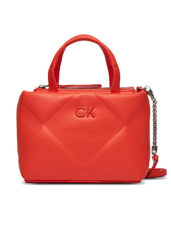 Calvin Klein Calvin Klein Ročna torba Re-Lock Quilt Tote Mini K60K611340 Oranžna