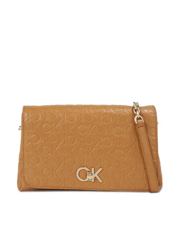 Calvin Klein Calvin Klein Ročna torba Re-Lock Shoulder Bag Md - Emb K60K611061 Rjava