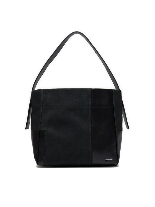 Calvin Klein Calvin Klein Ročna torba Texture Block Medium Shopper K60K611658 Črna